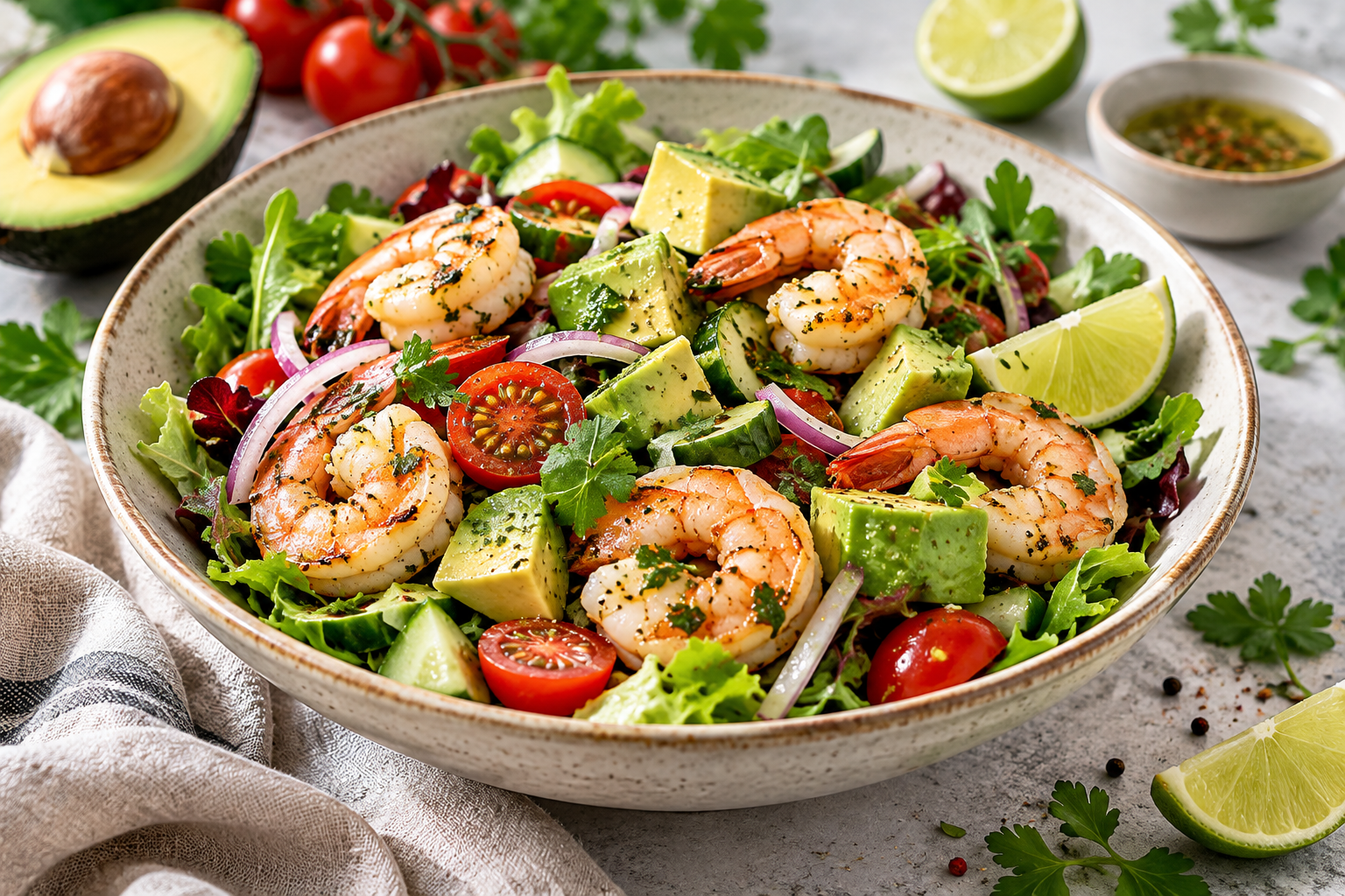 Garnelensalat mit Avocado
