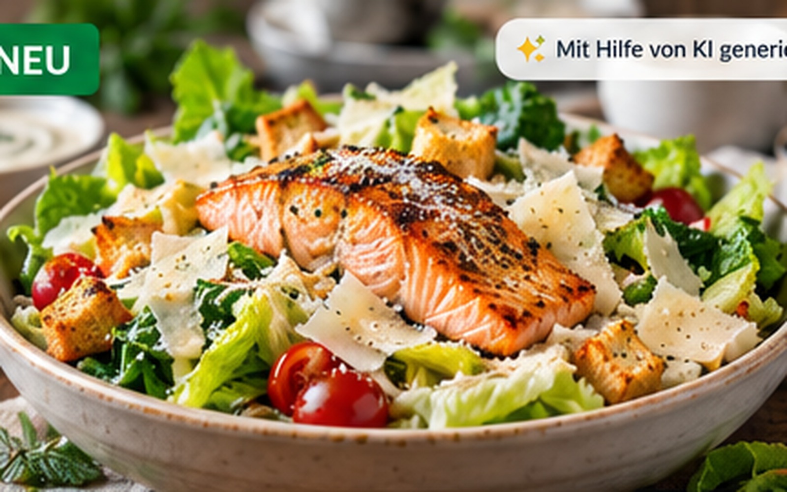 Lachs-Caesar-Salat