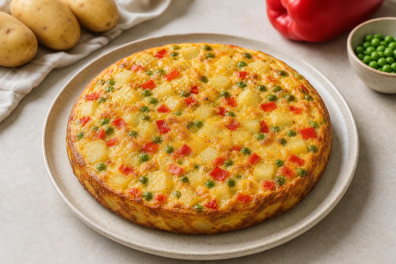 Kartoffel-Gemüse-Tortilla aus dem Ofen