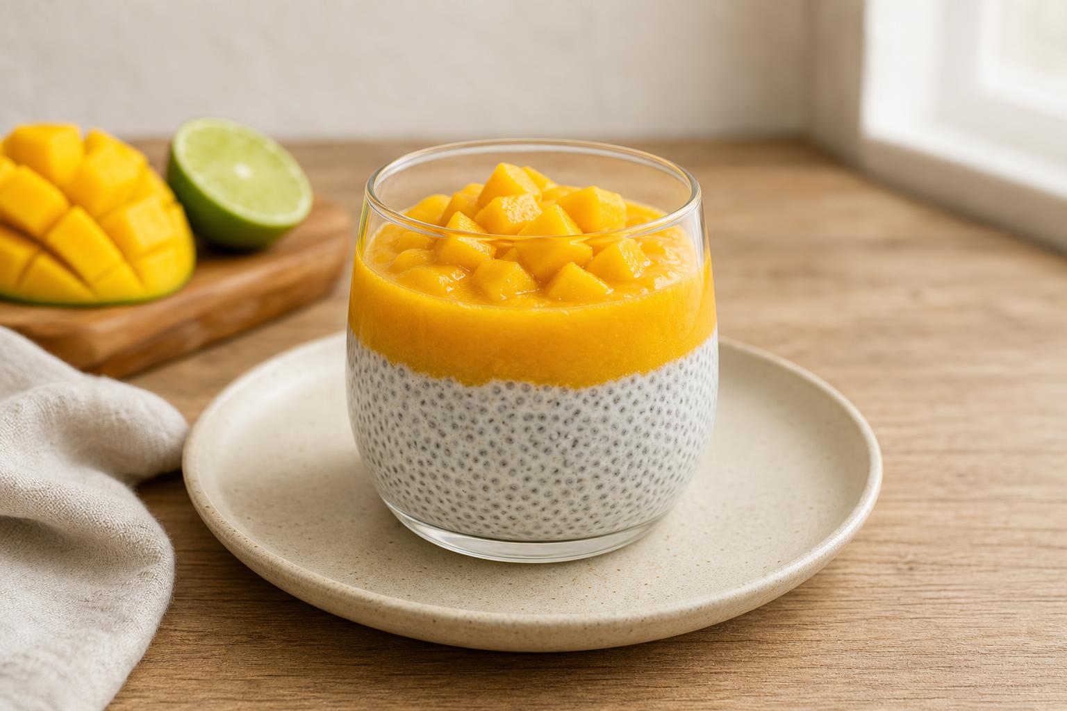 Mango-Chia-Pudding mit Kokosmilch
