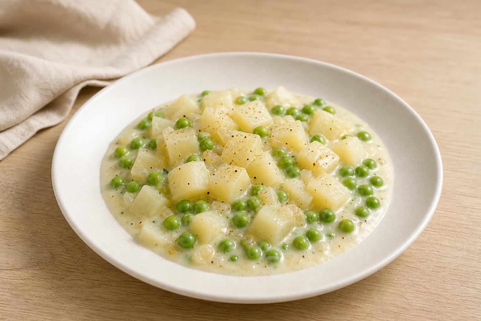 Kohlrabi-Erbsen-Frikassee