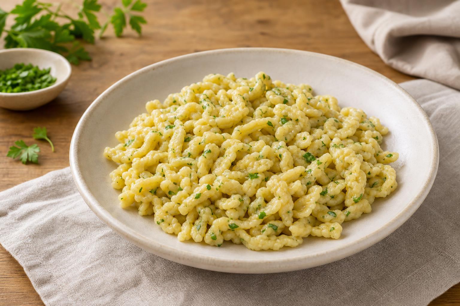 Petersilien-Dinkelspätzle