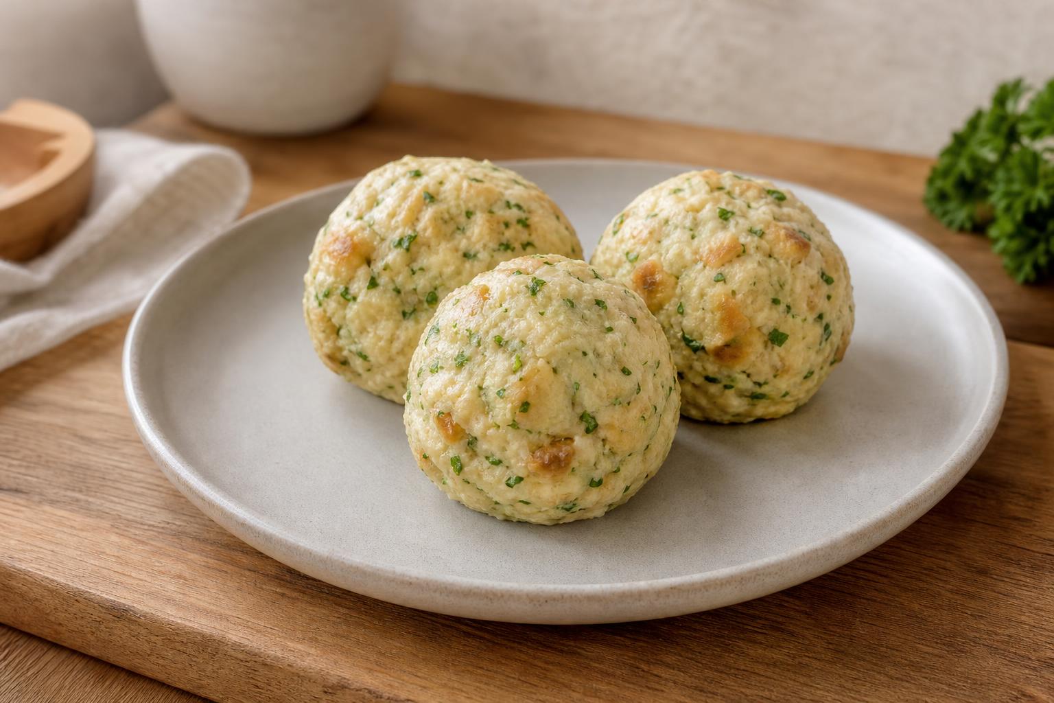 Semmelknödel mit Petersilie aus dem Varoma
