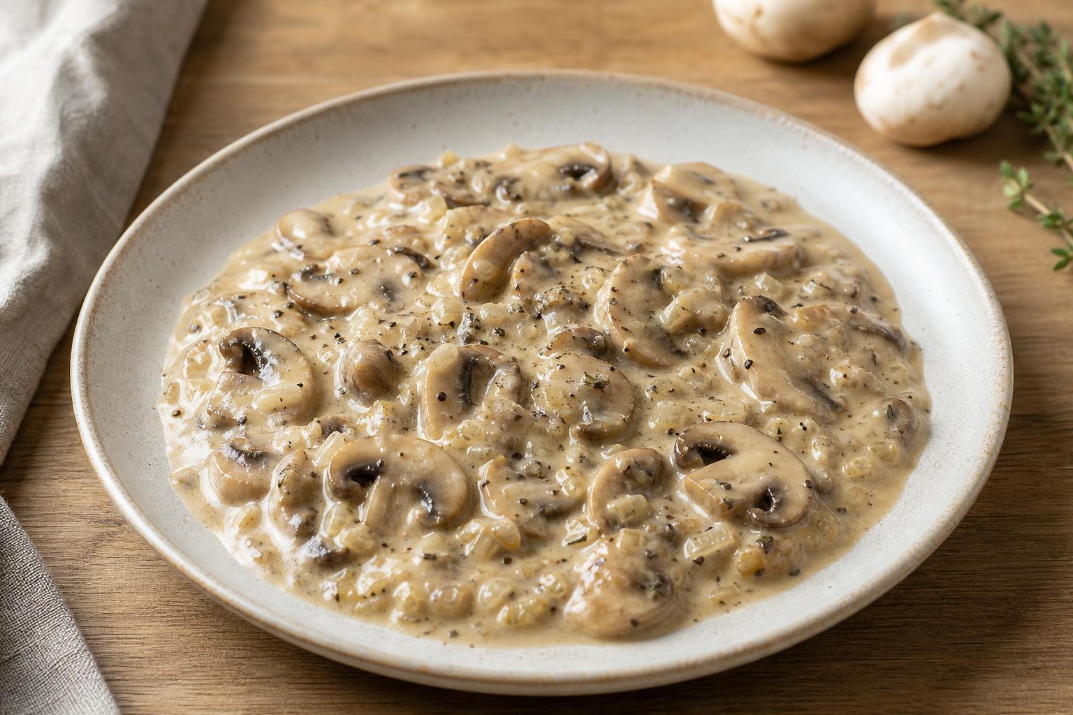 Pilzrahmsauce mit Thymian