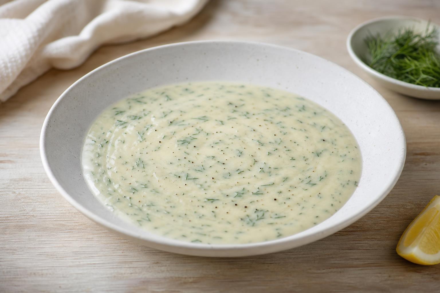 Zitronen-Dill-Sauce für Gemüse