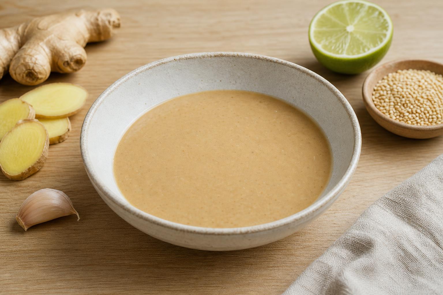 Sesam-Ingwer-Dressing mit Limette