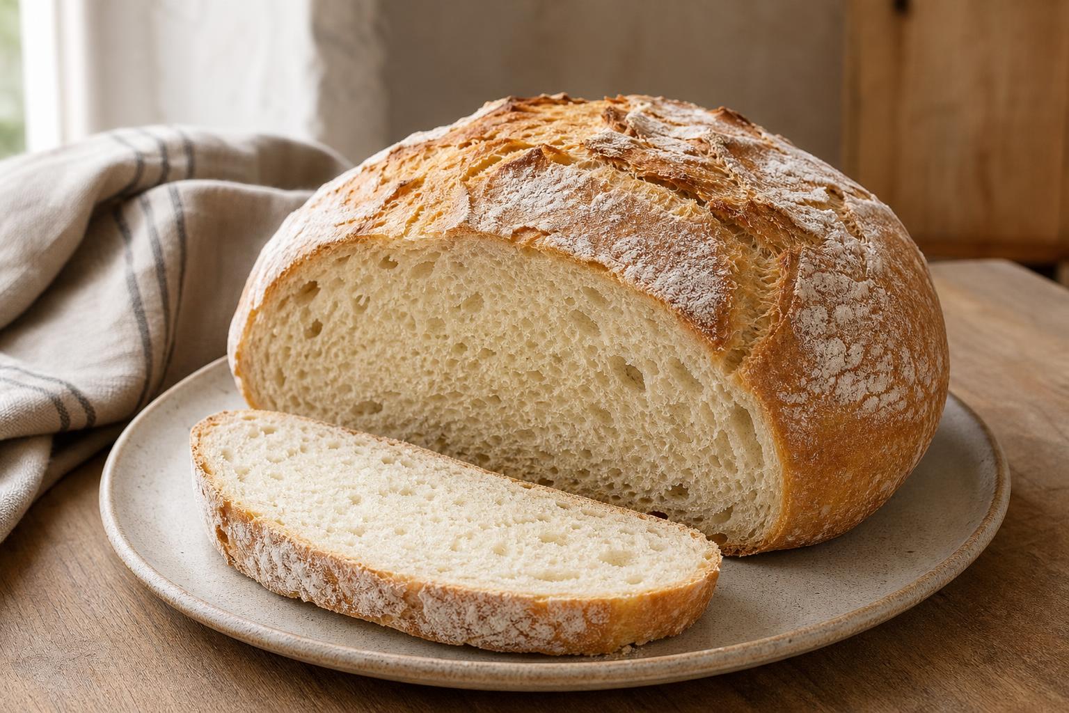 Kartoffel-Krustenbrot im Bräter
