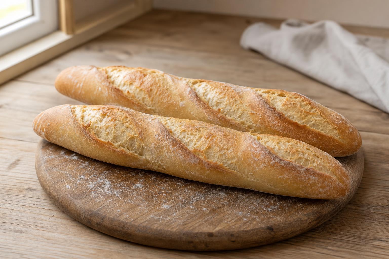 Baguettes mit kleinem Vorteig