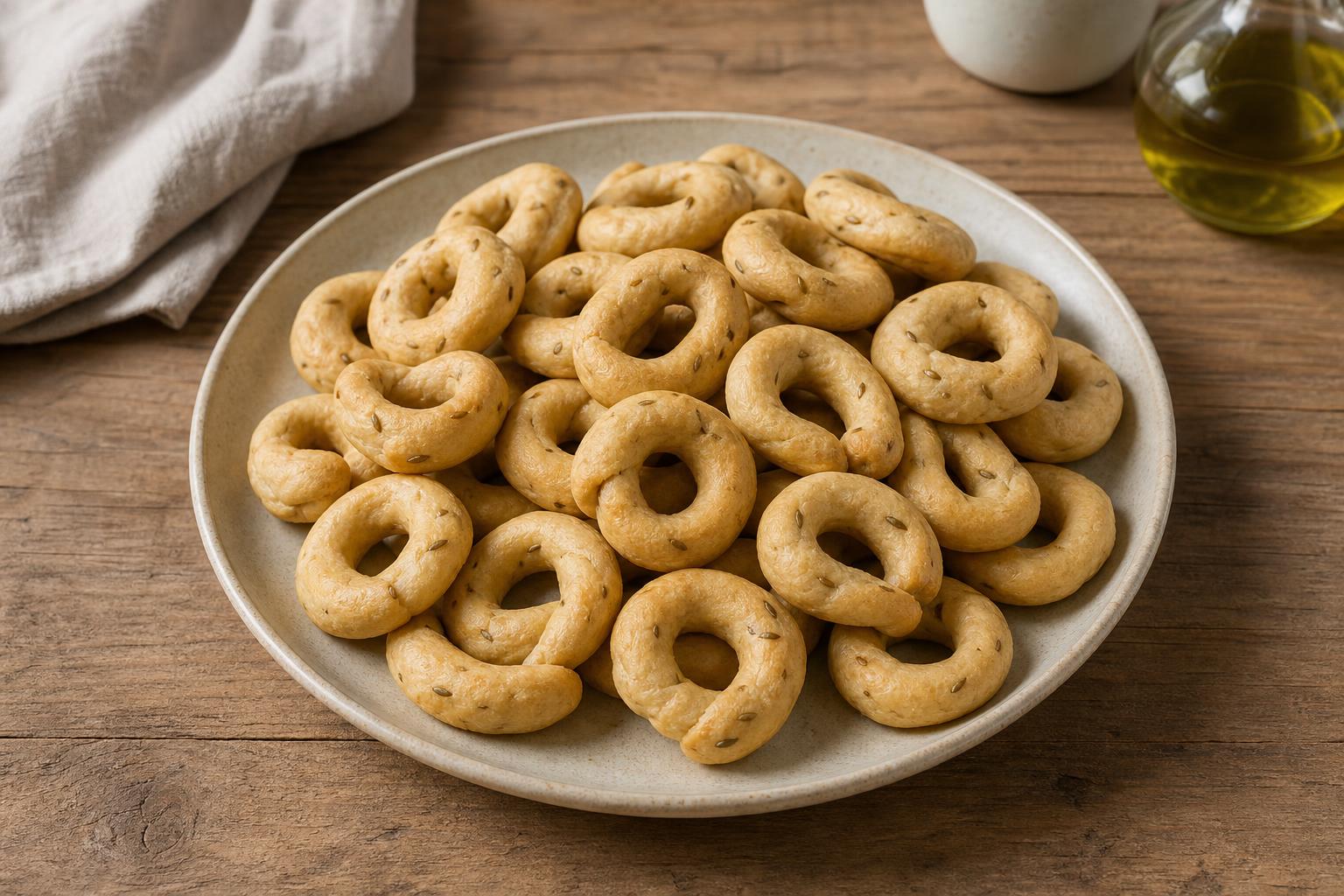 Fenchel-Taralli mit Olivenöl