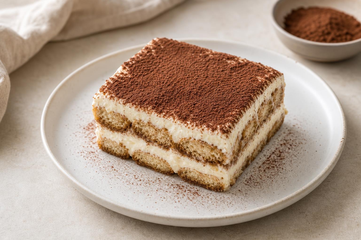 Tiramisu ohne rohes Ei mit Quark und Mascarpone