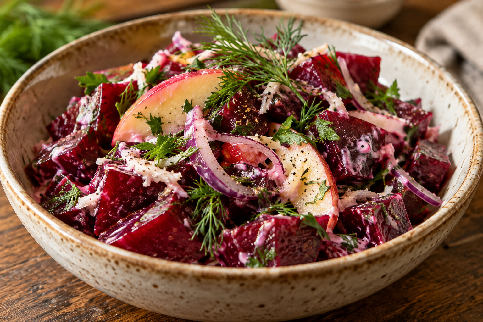 Rote Beete Salat mit Meerrettich