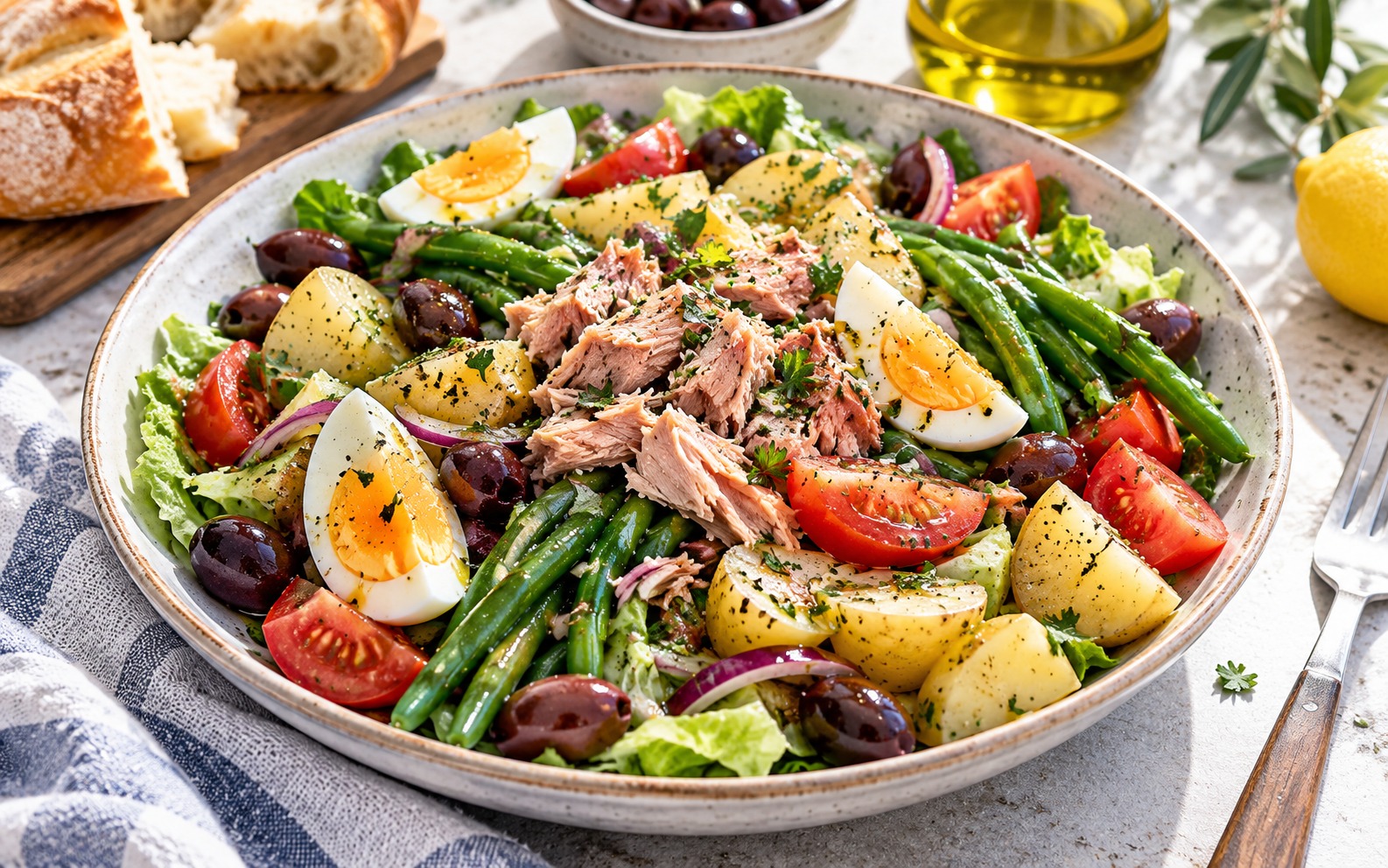 Salat Nicoise mit Thunfisch