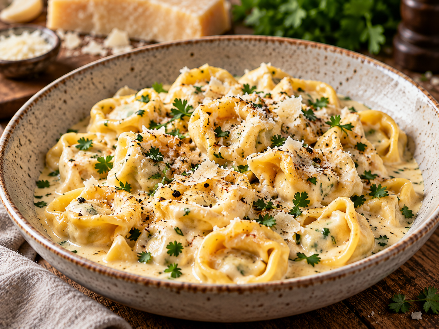 Tortellini mit Käsesauce